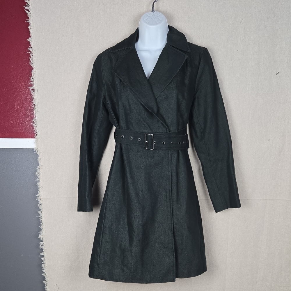 Banana Republic Dark Denim Belted Trench Coat